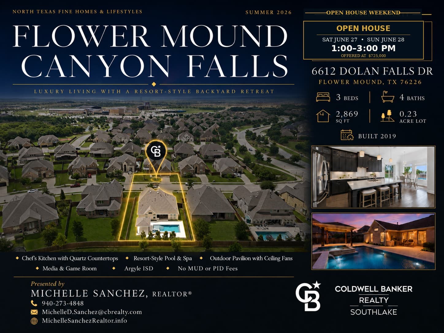 Finished open-house campaign creative for a residential property